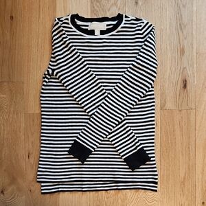 Michael Kors Black and White Striped Sweater